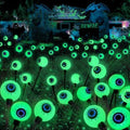 Solar Halloween Decorations Outdoor 2 Pack 12 LED Green Solar Eyeball Light by Halloween