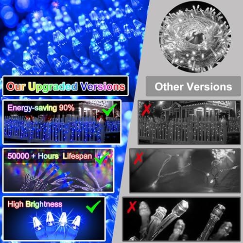 1620 LED 164ft 360 Drops Christmas Lights, Outdoor Hanging lights, 8 Modes - Image 6