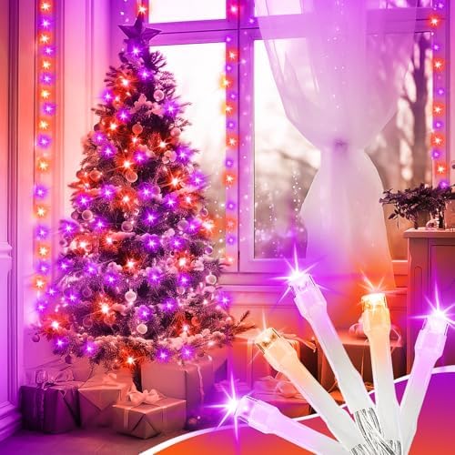 100FT Purple and Orange Halloween String Lights - Image 4