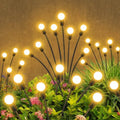 Solar Garden Lights Outdoor Waterproof, 4 Pack 32 LED Swaying Light Firefly Light Outdoor Decor Lights for Garden Gifts for Pathway Party Christmas Decoration, Warm White by YShengMian