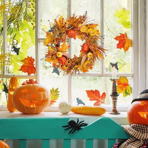 19In Fall Wreaths Front Door Decor for Home Autumn Thanksgiving - Image 6