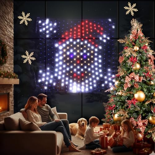 Leisure world LED Santa Window Silhouette Lights,USB Operated LED Net Outdoor Mesh Lights with Timer, 8 Modes for Indoor Outdoor Holiday Xmas Party Decor - Image 6