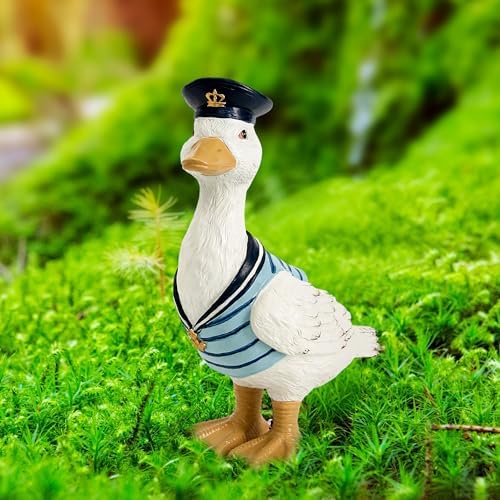 Duck Garden Decor Outdoor Porch Duck Statues Lawn Ornaments for Outside - Image 5