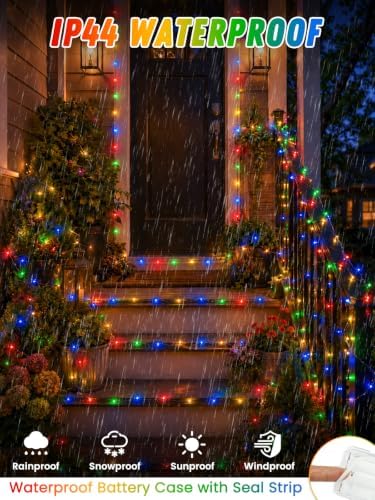 2 Pack 100 LED Fairy Lights Battery Operated with Remote, 33 FT Multicolor - Image 7
