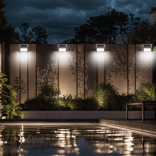 Otdair Solar Lights Outdoor Waterproof, Solar Fence Lights Auto On/Off, Bright LED Outdoor Lighting for Fence, Patio, Deck, Garden, Pathway - Image 6