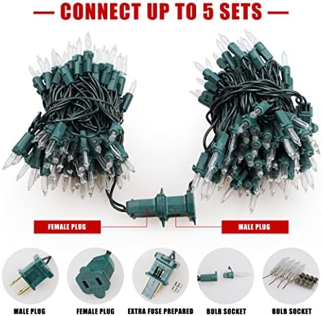 Hopolon Warm White Christmas Mini Lights, 2 Pack 100 Count 23FT - Image 4