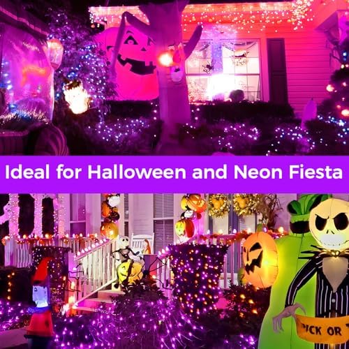 Halloween Christmas LED Spot Lights Outdoor Black Light Projector, 12W Color Changing Landscape Lighting Wired 120V IP65 Waterproof Outdoor Spotlight for Glow Party Garden Yard Indoor Decor(4Pack) - Image 2