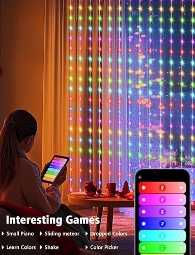 echosari 20Ft x 10Ft Smart Curtain Lights Compatible with Alexa - Image 4