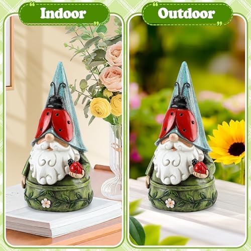 Garden Ladybug Gnome Statues Outdoor Ladybug Decor for Yard and Indoor Home - Image 5