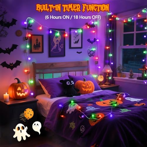 Connectable 43FT 100LED Globe String Lights Indoor, Halloween Lights - Image 4