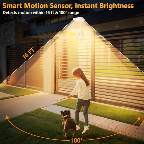 Clip On Solar Motion Lights Outdoor,360°Rotatable Fence Lights(2Pack,3000K) - Image 5