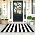 KOZYFLY Black and White Area Rug 3x5 Ft Washable by KOZYFLY