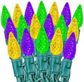 24Ft 70 Light Mardi Gras Lights, Commercial String Lights by FestiveLiving