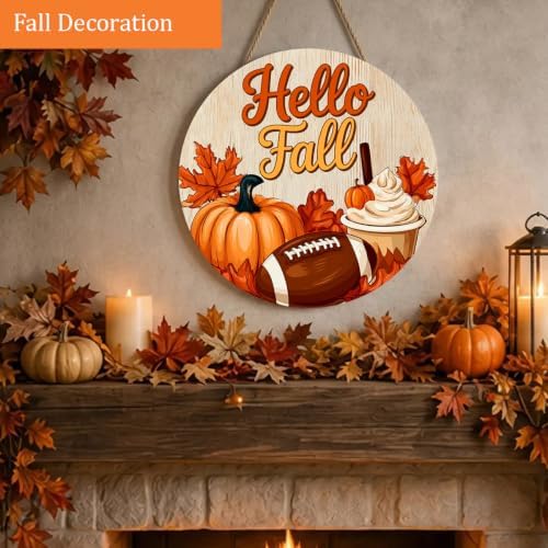 Fall Decorations Wooden Hanging Sign for Home, Pumpkin Coffee Sign - Image 6