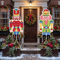 Thyle 2 Pcs Large Christmas Front Porch Decoration Outdoor Nutcracker Porch Sign Yard Stake for Xmas Home Front Door Garden Patio Lawn Entryway Pathway Walkway Party Supplies by Thyle