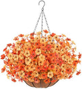AGIRL Artificial Hanging Flowers with Baskets for Outdoors Fall Decorations by AGIRL