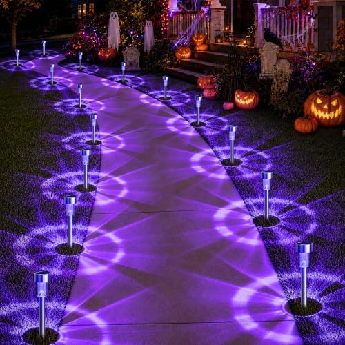 GIGALUMI Solar Halloween Lights Outdoor Waterproof 12-Pack Halloween Decor - Image 6