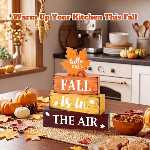 4 Pcs Fall Wooden Decor, Fall Table Decorations Gifts for Home - Image 5