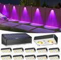 VOLISUN Solar Fence Lights Outdoor 12 Pack, 50Lumen RGB Color Changing by VOLISUN