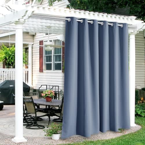 RYB HOME Outdoor Curtains for Patio Waterproof Privacy Thermal Insulated by RYBHOME