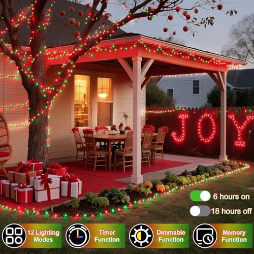 WUXYIYANG 750 LED 240FT Red & Light Green Valentine Lights, 12 Pro Modes - Image 3