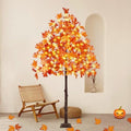 6FT Lighted Maple Tree 150 LED Artificial Fall Tree for Home Decorations by EEW
