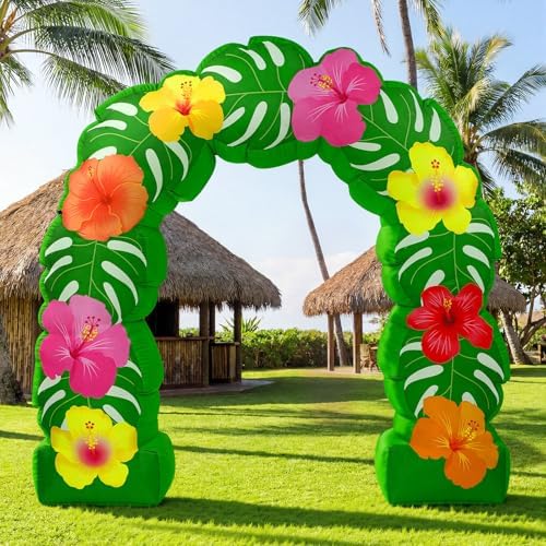 Soulchen 8.2 ft Tropical Hawaiian Inflatable Arch Summer Luau Party Decor by Soulchen