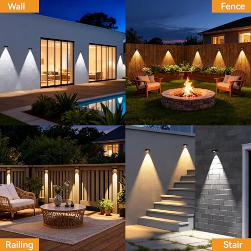 Solar Fence Lights Outdoor, 3 Color Temp, IP65 Waterproof - Image 7