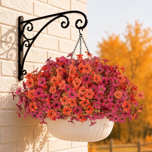 Artificial Fake Mums Fall Flowers for Outdoors Outside Autumn Decoration - Image 7