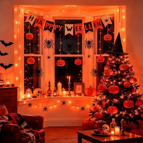 JMEXSUSS Connectable Orange String Lights, 250LED Halloween Lights Plug in - Image 3