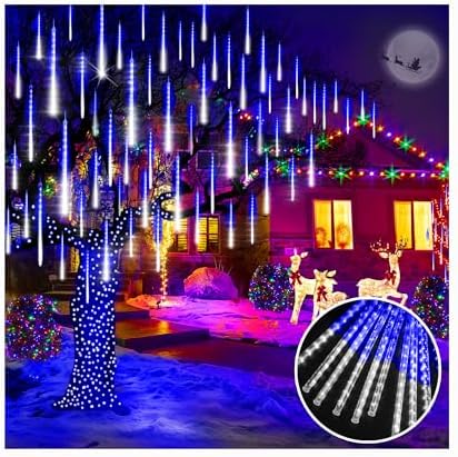 KNONEW 40 Tubes 1440 LED Meteor Shower Lights Christmas Lights Outdoor by KNONEW