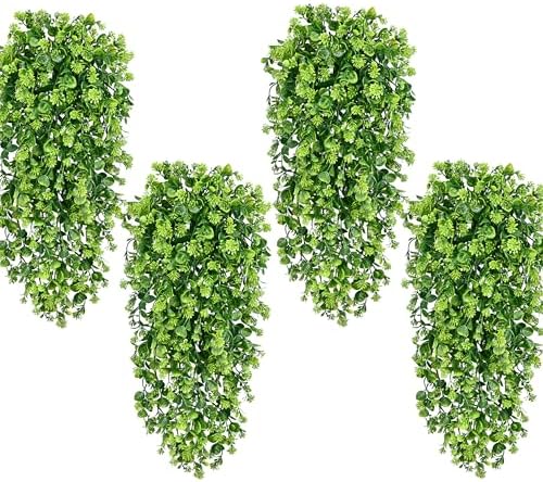 Waipfaru 4Pcs Fake Hanging Plants 3ft Fake Plants Vines Greenery by Waipfaru