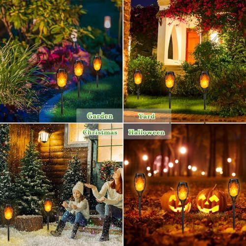 LNRYY Outdoor Solar Lights, 6Pack Solar Torch Light with Flickering Flame - Image 2