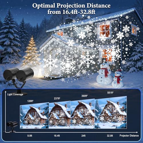 Christmas Projector Lights Outdoor, Dual Head Snowflake Projector Lights - Image 5