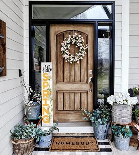 Hello Spring Wooden Porch Sign 47" Spring Large Welcome Porch Sign for Home Front Door Yard Season Decor - Image 4