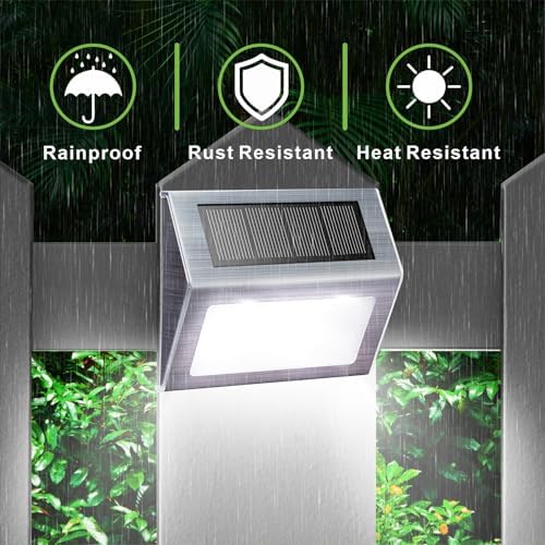 XLUX White Solar Lights for Deck Step Fence Post, SST Housing, 6 Pack - Image 3