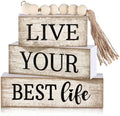 Moucuny 4 Pcs Farmhouse Table Decoration Inspirational Tiered Tray Decor by Moucuny