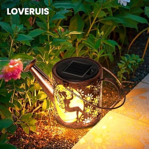 LOVERUIS Cat Solar Watering Can Lights,Outdoor Hanging Solar Lights Lantern,Gifts for Mom Women Birthday Mother's Day,Garden Waterproof Garden Decor Outside Patio Yard Pathway Backyard - Image 2