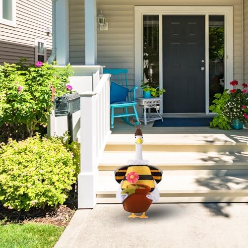 Lyreh Bee Goose Outfit, Polyester Porch Spring Goose Statue Clothes Creative Cute Costume for Outdoor Garden Courtyard Lawn Decoration - Image 7