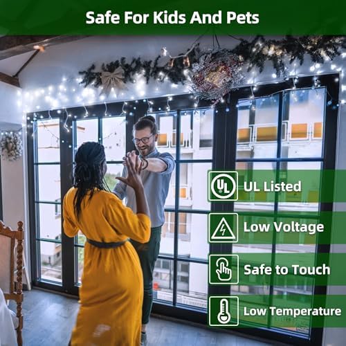 810 LED 82FT Christmas Lights Outdoor, 180Drops Icicle Lights with 12 Modes - Image 5