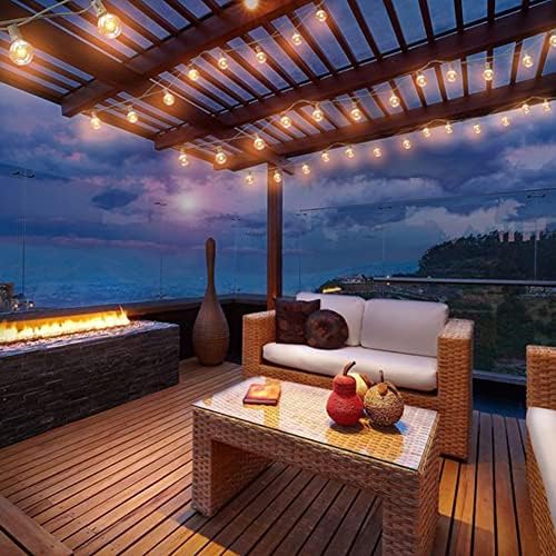 100Ft G40 Outdoor String Lights Patio Lights with 100 Edison Globe Bulbs, Connectable Outdoor String Lights Waterproof UL Listed for Indoor Porch Party Wedding Deck Balcony Wedding Party Decor- White - Image 6