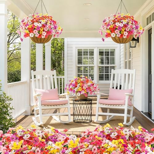 24 Bundles Artificial Flowers for Outdoors, UV Resistant Faux Plants - Image 6