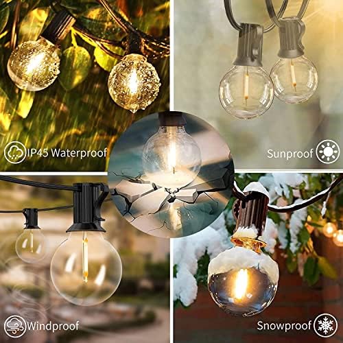 Svater Outdoor String Lights 25 FT G40 LED Patio Hanging Light Waterproof - Image 4