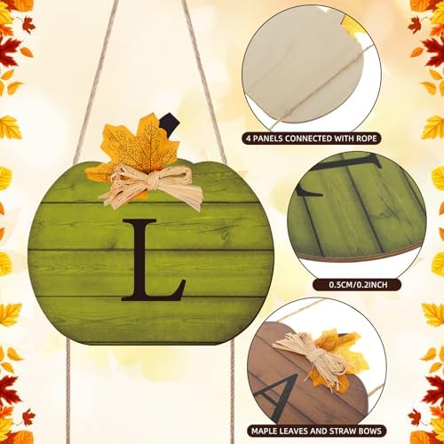 Vicenpal Fall Signs Thanksgiving Porch Decor, Multicolor, Pumpkin - Image 5