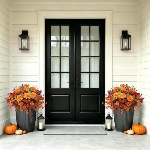 Hrobek Artificial Mums for Outdoors Planter Silk Fake Flower for Fall Decor - Image 4