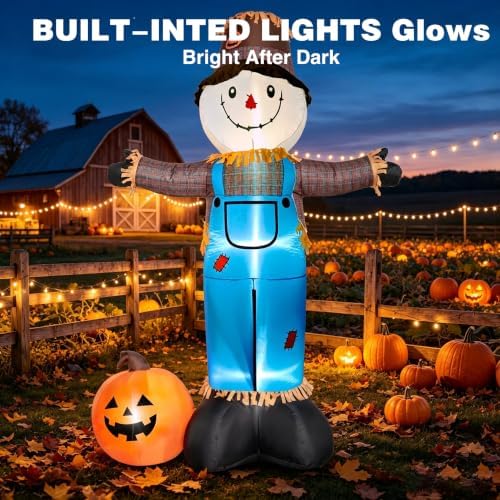 8FT Fall Thanksgiving Inflatables Scarecrow Decorations Outdoor - Image 4
