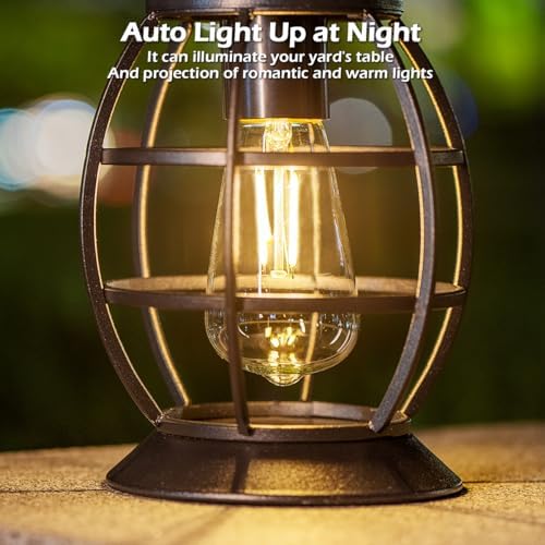 LeiDrail Solar Lanterns Outdoor, Hanging Metal Lights, Dual LED, 4 Pack - Image 6