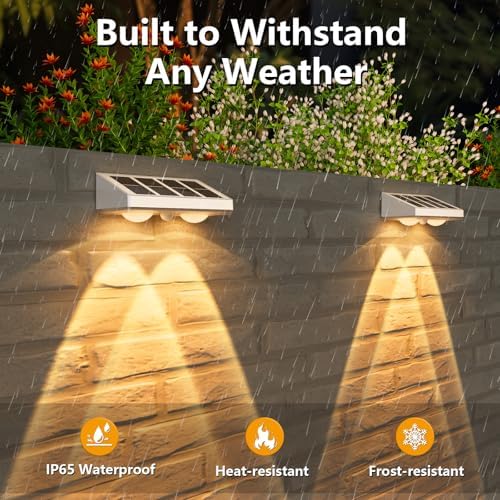 NIORSUN Solar Fence Lights,24 Pack Solars Deck Light,Warm White Color,Outdoor Bulb Waterproof Led IP65,Power Patio Lamp with Lenses for Outside/Backyard/Railing/Yard(White) - Image 4