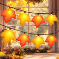Fall Decor Maple Leaf Lights, 8.5Ft Fall String Lights Plug In with 10 LED Orange & Yellow Maple Leaf Light, Fall Leaves Light Indoor Outdoor for Home Fireplace Party Harvest Thanksgiving Decorations by PASUTO