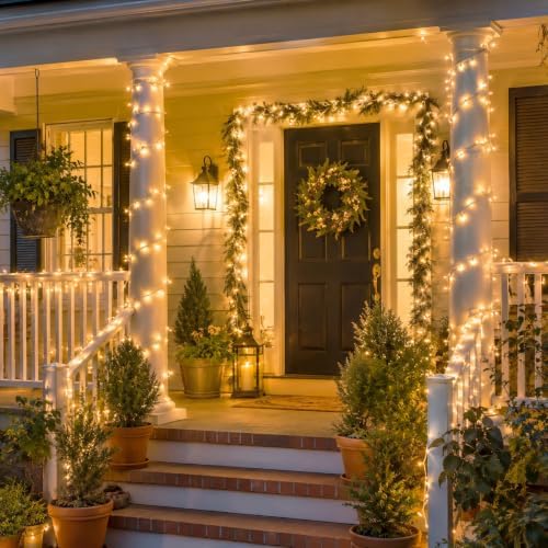 Hopolon Clear Christmas Lights Set,2Pack 50Count 13Feet Incandescent Bulb Mini String Lights with White Wire for Indoor Christmas Tree Garland Birthday Wedding Party Festival Decoration,Warm White - Image 5